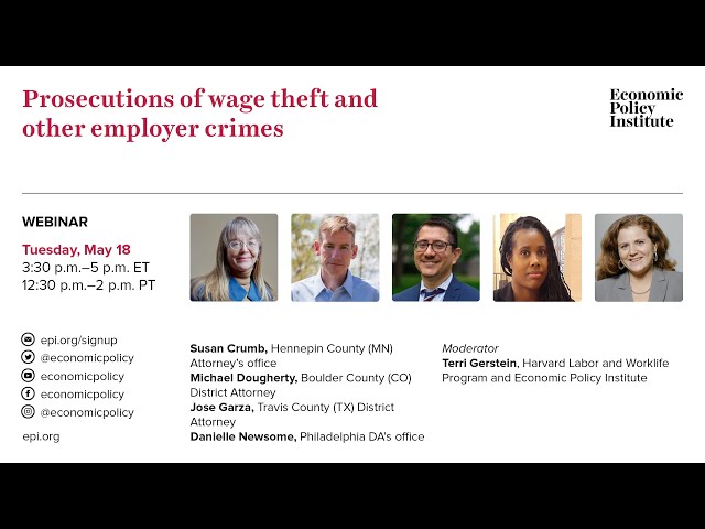 Prosecutions of wage theft and other employer crimes