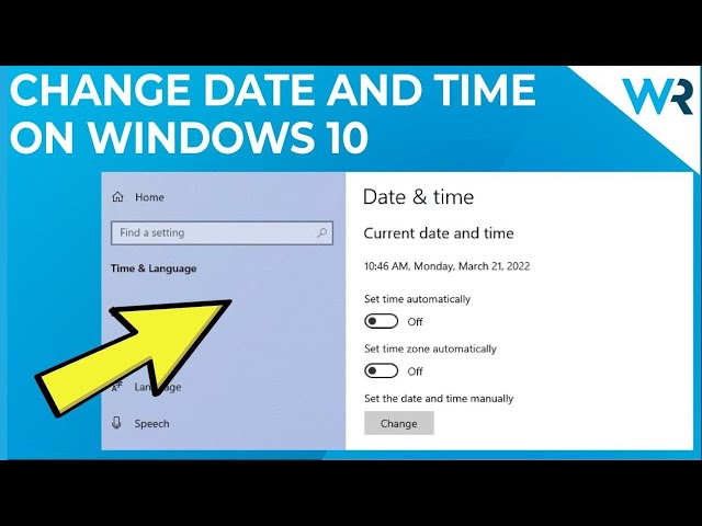 How to change time and date on your windows computer
