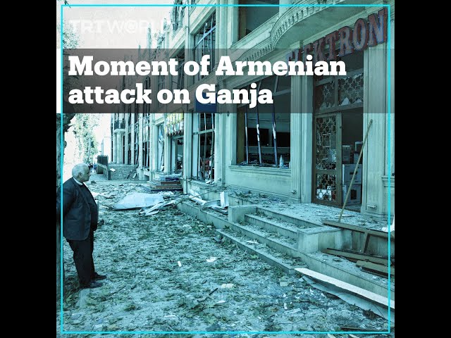 Moment of Armenian shelling of Ganja