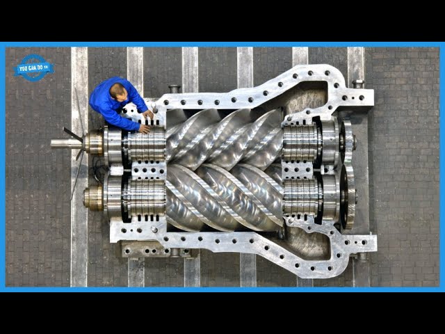 Manufacturing Process Of Complex Giant Machines: Largest Screw Compressor; Jet Engine, Gas Turbine