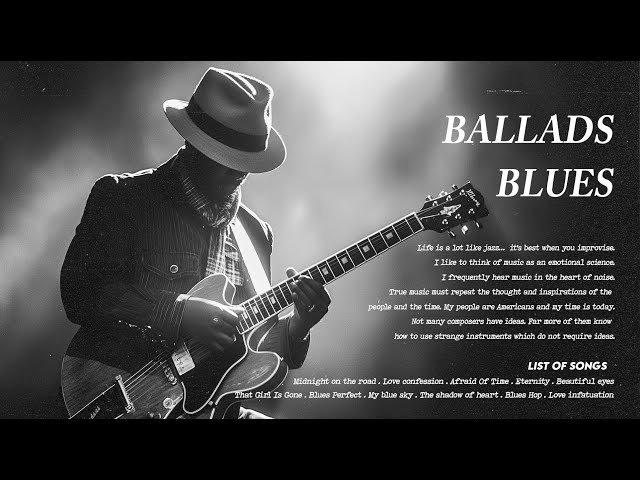 The Best Slow Blues/Rock Ballads - Top Playlist Slow Blues Songs - Rock Instrumental Backdrop