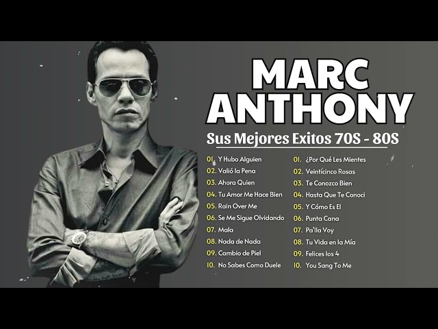 Marc Anthony Mix Exitos (2024) ~ Mejores Canciones ~ Top 25 Super Éxitos Salsa Románticas Mix 2024