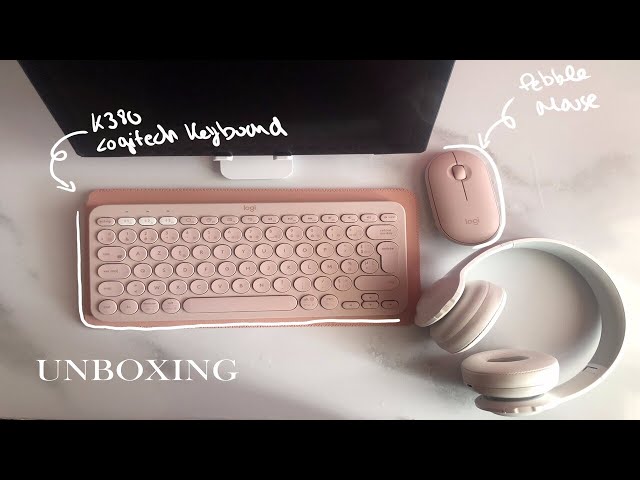 🌷An aesthetic logitech keyboard & mouse + accessory unboxing (asmr ✨)