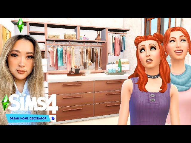 I Gave The Pleasant Sisters their DREAM WALK-IN CLOSET: Sims 4 Dream Home Decorator Let's Play Ep 4