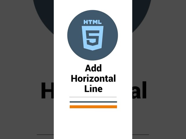 HTML Basic Tags: Add Horizontal Line with Color and Thickness #htmlbasics #htmltutorial