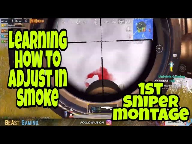 Wanna learn how to adjust in Smoke &  🌲 ? | Sniper Montage Beast Gaming | PUBG Mobile