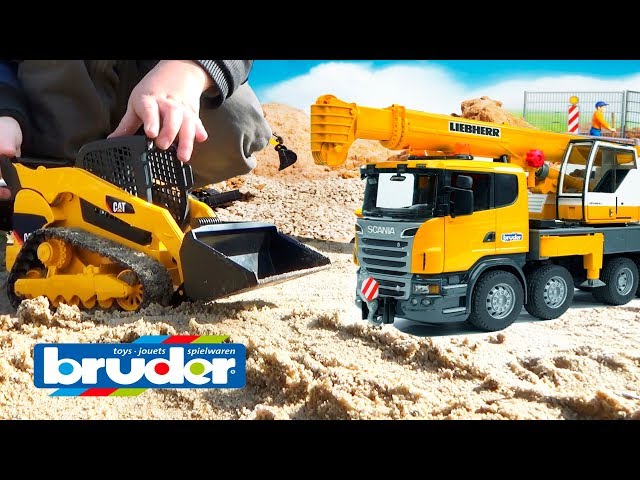 Excavator for kids and Huge Truck Crane for children Construction Vehicles Bruder toys Kids Video