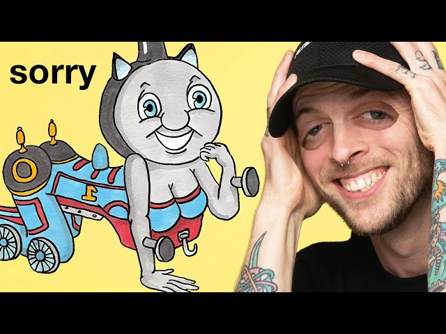Drawing Thomas the Tank Engine in 9 Different Art Styles