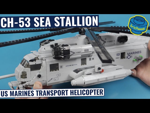 BIG 77cm CH-53 SEA STALLION Transport Helicopter - Reobrix 33037 (Speed Build Review)