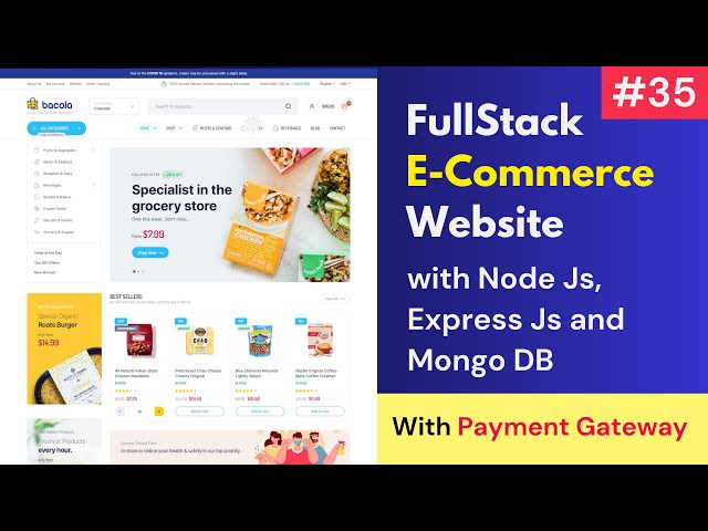 #35 Full Stack E-Commerce Website Using React JS, MongoDB, Express Js, Node Js , Material UI 2024  🔥