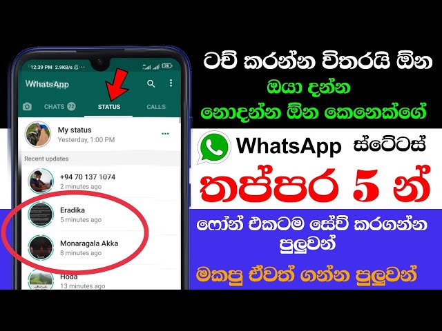 Whatsapp Status Tips and Tricks in Sinhala - Nimesh Academy