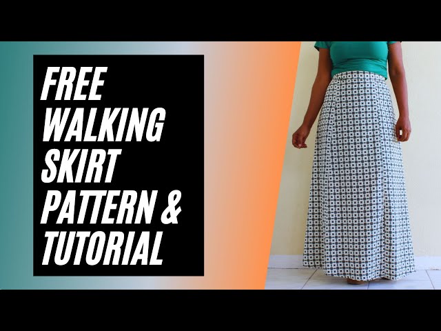 DIY - Free Walking Skirt Pattern & Sewing Tutorial