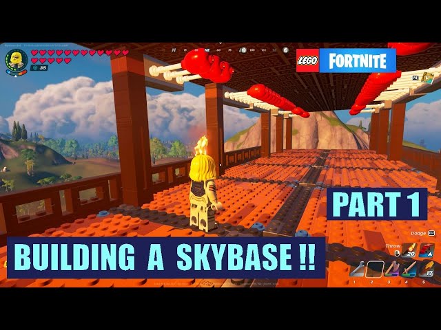 I'm Building A Sky Base In Lego Fortnite Part 1 Skybase Build