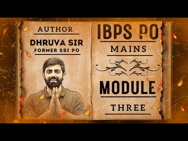 IBPS PO MAINS 2023 Practice Module - 03 || Reasoning Mains By Dhruvasir