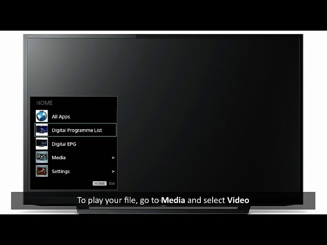 How to playback video via USB on the Bravia TV