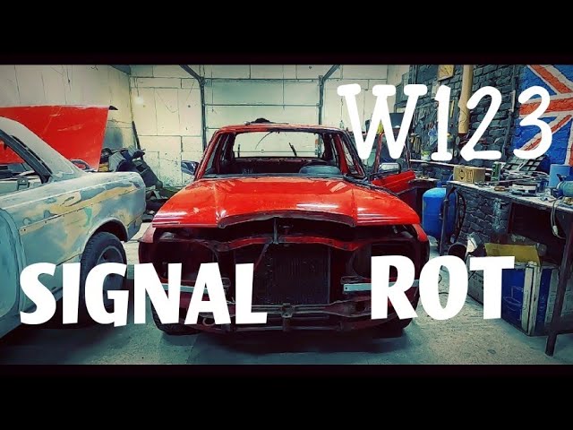 Сигнально красный W123. Мини реставрация. Part 1.