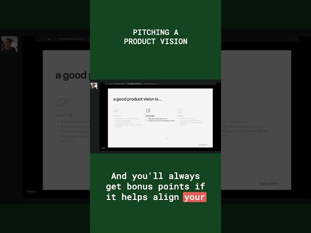 👀 Pitching a Product Vision | For Designers