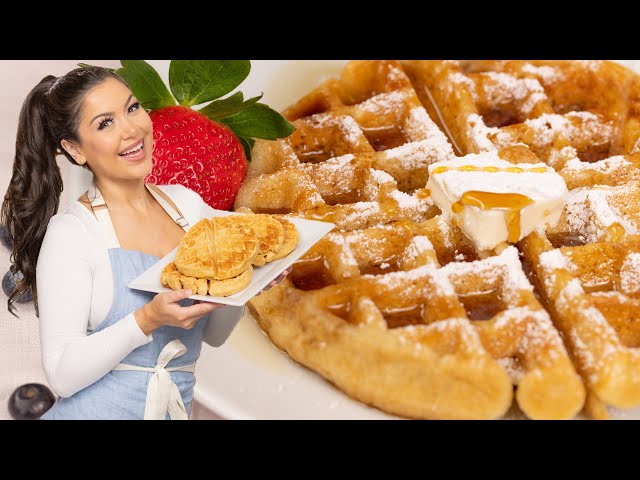 HOW TO MAKE BELGIAN WAFFLES (EASY)!
