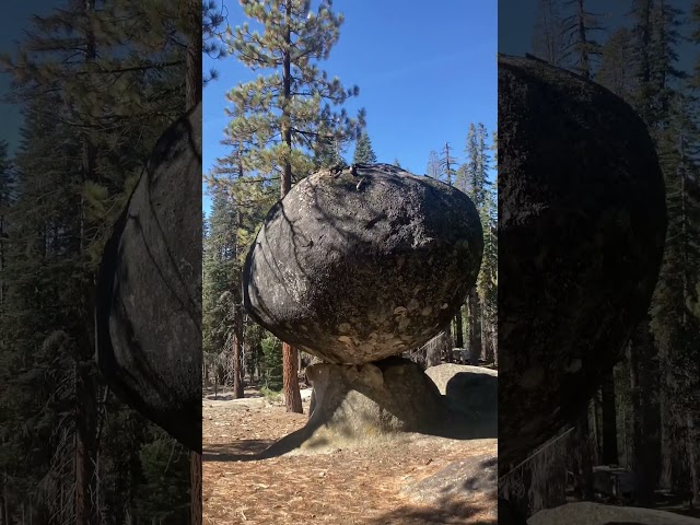 A Gigantic Balancing Rock In The Forest