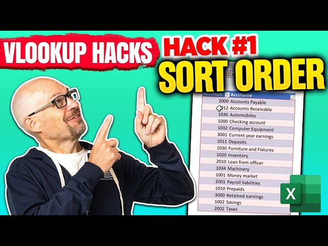 Vlookup Hacks: Hack #1 Sort Order