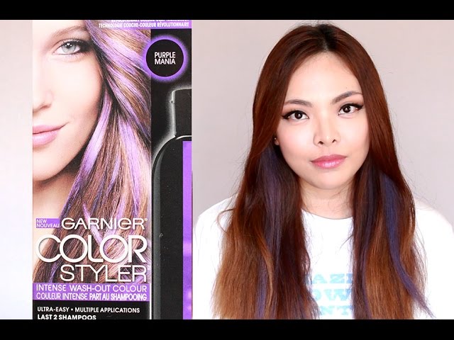 How to Dye Hair Lavender - Garnier Color Styler Purple Mania Demo and Review