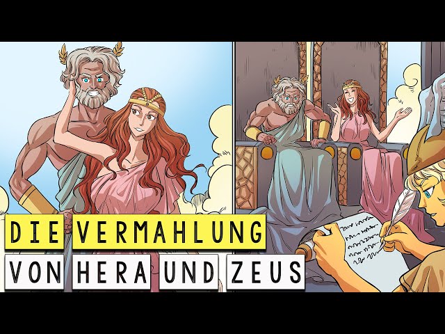 Die Vermählung von Hera und Zeus - Griechische Mythologie - Geschichte und Mythologie Illustriert