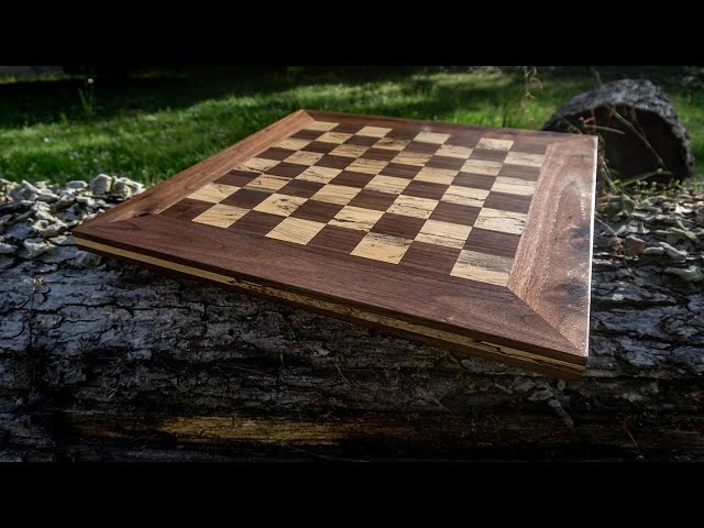 Chessboard made from Firewood | Walnut and Spalted Maple