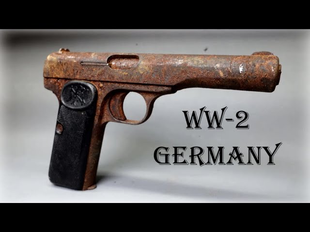 Rusty Gun restoration WW-2 | occupation FN Browning, (with test firing). #restoration #ww2