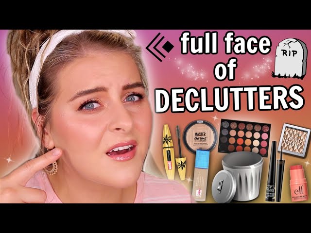 Full Face of Makeup I'm *DECLUTTERING* (the last hoorah) // this may shock you!