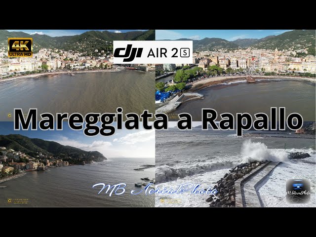 Mareggiata a Rapallo Regione Liguria Novembre 2023 dji air2s