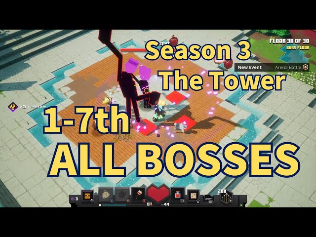 Season 3 - THE TOWER 1-7 All Bosses - Minecraft Dungeons