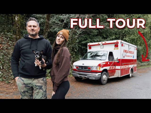 UNVEILING THE MYSTERIES of our AMBULANCE CAMPER VAN! WHAT'S INSIDE?! A Full Tour