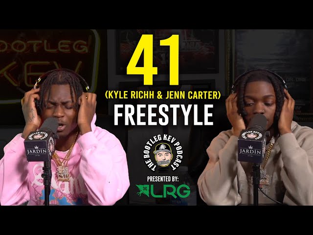 41 (Kyle Richh & Jenn Carter) Trade Bars During Freestyle on The Bootleg Kev Podcast!