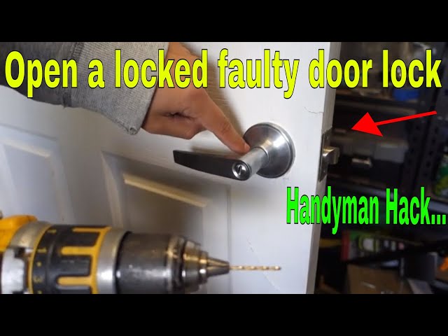 How to open a locked door - Fix faulty stuck lock - Handyman HACK