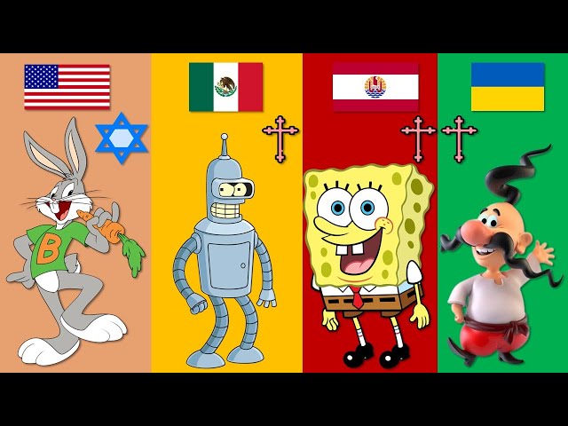 Cartoon Characters Religion From Different Countries | Pt.6