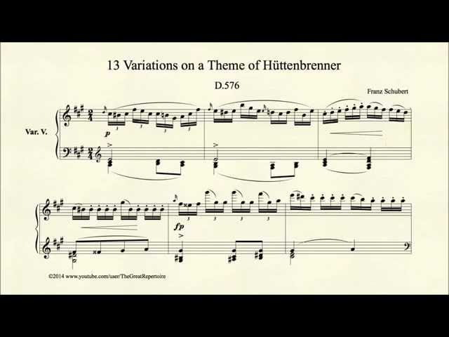 Schubert, 13 Variations on a Theme of Hüttenbrenner, D 576, Var 5