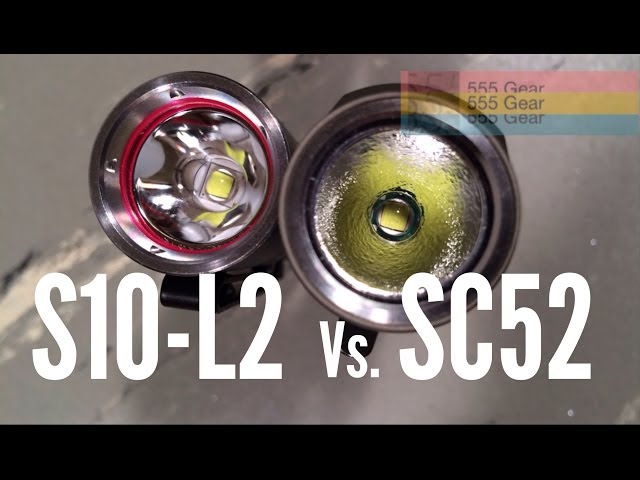 Comparison: Olight S10-L2 Baton vs. Zebralight SC52 "Single Cell Showdown"