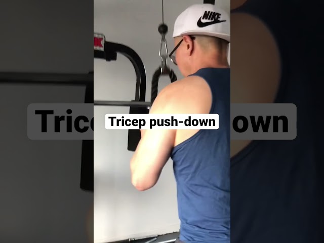 Rope tricep push-down ( for tricep exercise )