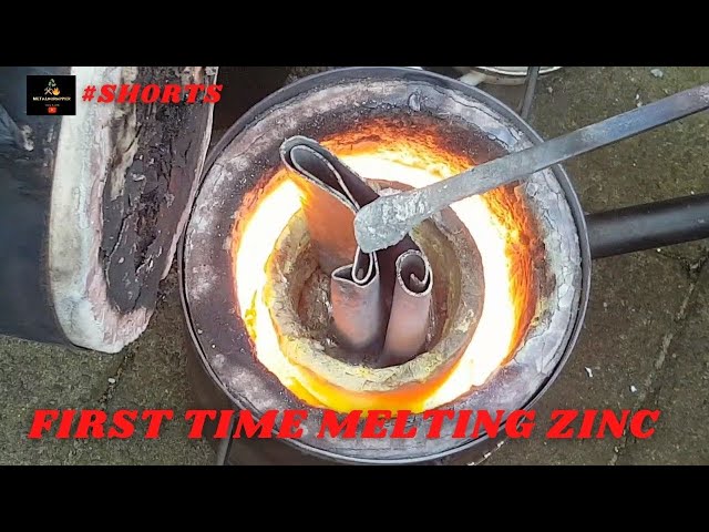 #Shorts - First time melting zinc - Devil Forge