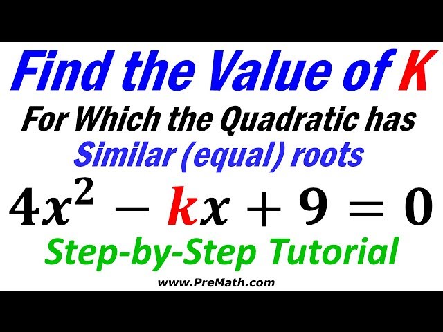How to Find the Coefficient of X in a Quadratic that has Similar Roots | Step-by-Step Tutorial