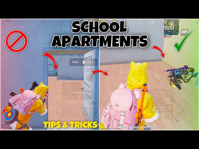 MASTER SCHOOL APARTMENTS IN PUBG MOBILE🔥BEST RUSHING TIPS AND TRICKS BATTLEGROUNDS MOBILE BGMI 1.5