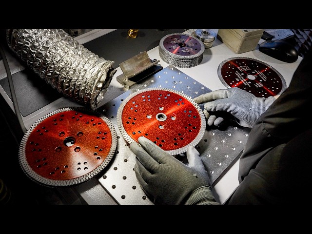 Super Hard! Process of making Diamond cutting Blade. Diamond Tools Factory in Korea