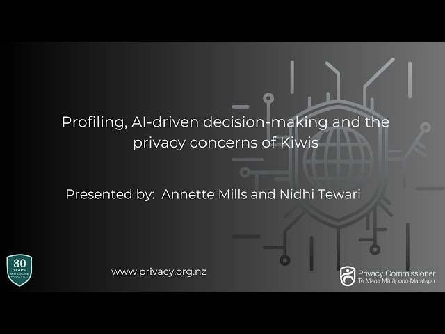 Profiling, AI driven decision making and the privacy concerns of Kiwis