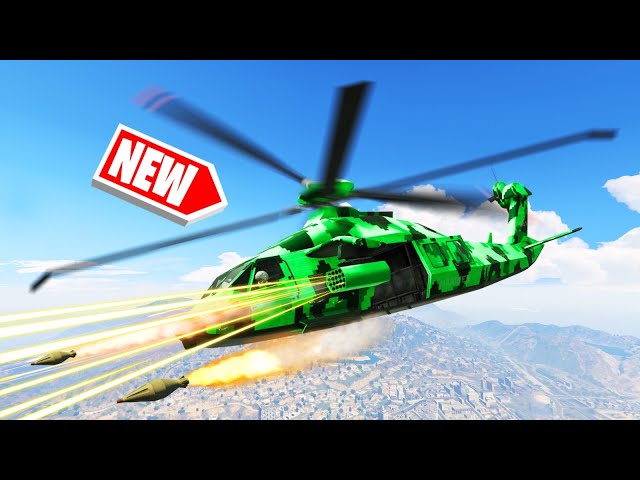 *NEW* MEGA STEALTH ARMY HELICOPTER In GTA 5! (DLC)