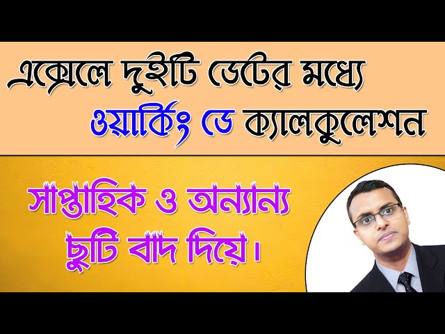 Calculate Working Days Between Two Dates in Excel in Bangla | NetWorkDays.Intl