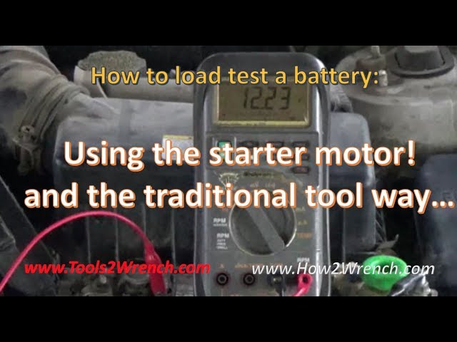 How to load test a vehicles battery with the starter! And the traditional tool way!