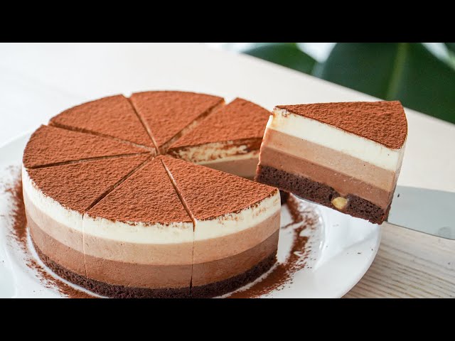 Rich And Fragrant Triple Chocolate Mousse Cake
