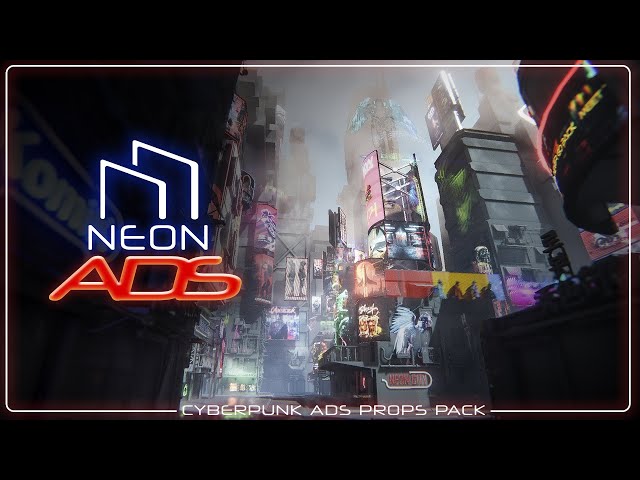 Neon Ads Trailer [ Game Props Pack ]