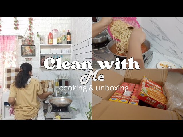 Clean with Me After Cooking | 🏡Cleaning Motivation + Cooking & Unboxing