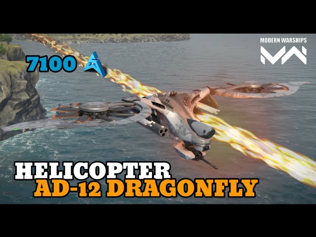 Helicopter AD-12 Dragonfly Review and Damage Test | Modern Warships